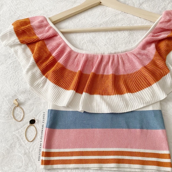 Forever 21 Tops - Cropped Off the Shoulder Knit Top